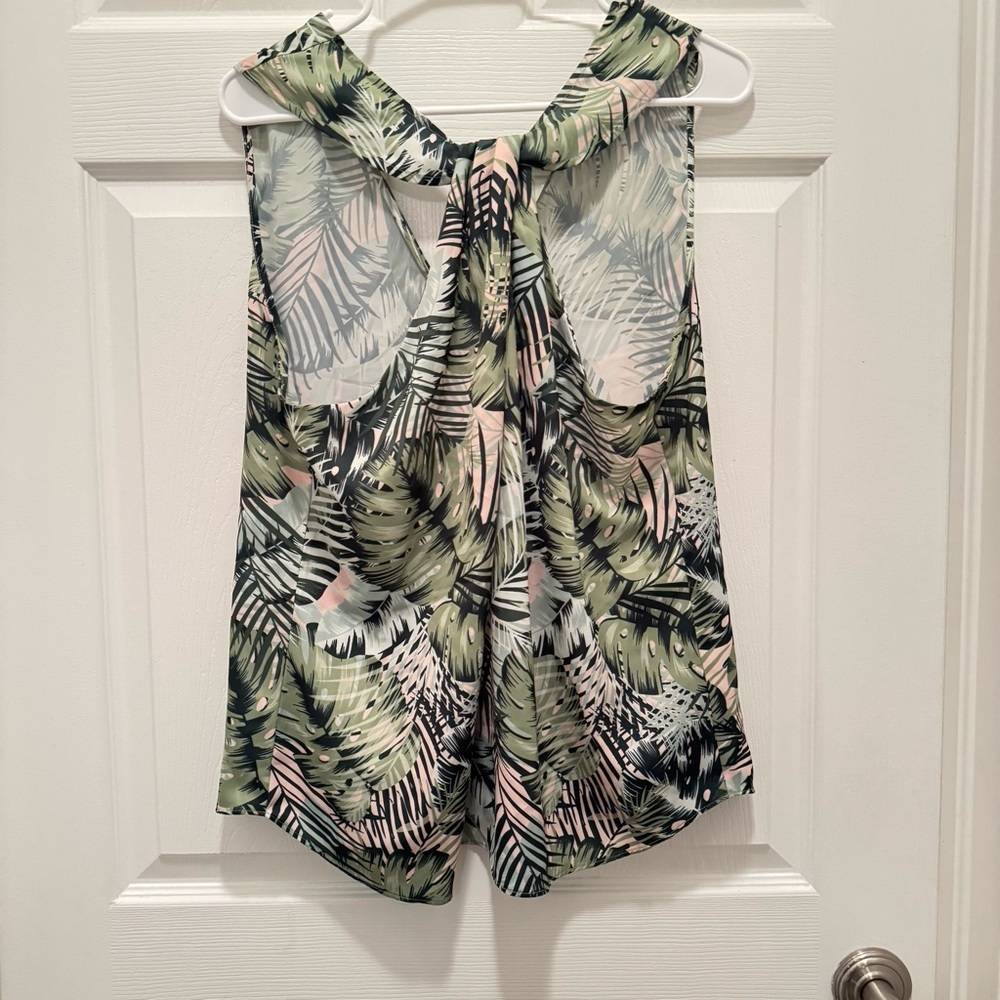 Ava & Aiden Floral Shirt Ladies L Polyester Light Comfy Spring Summer